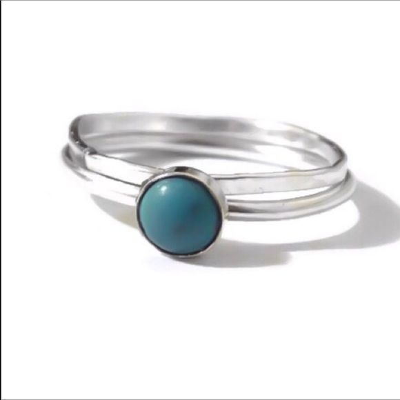 ✨925 Turquoise Stacking Ring Set✨ - Picture 3 of 4